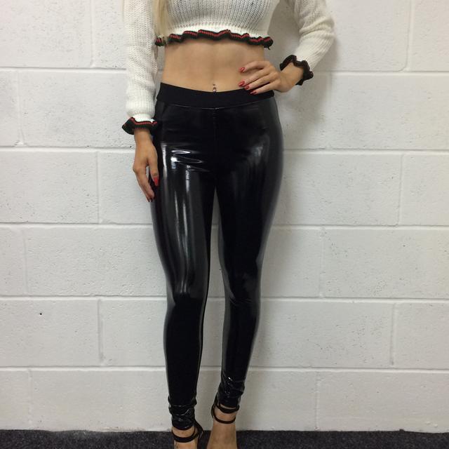 High shine wet hot sale look leggings