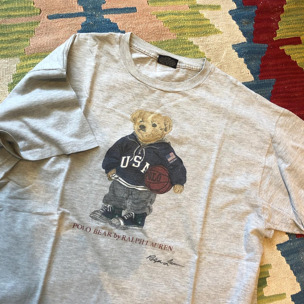 🐻 New York Ralph Lauren Polo Bear T- Shirt Size - Depop