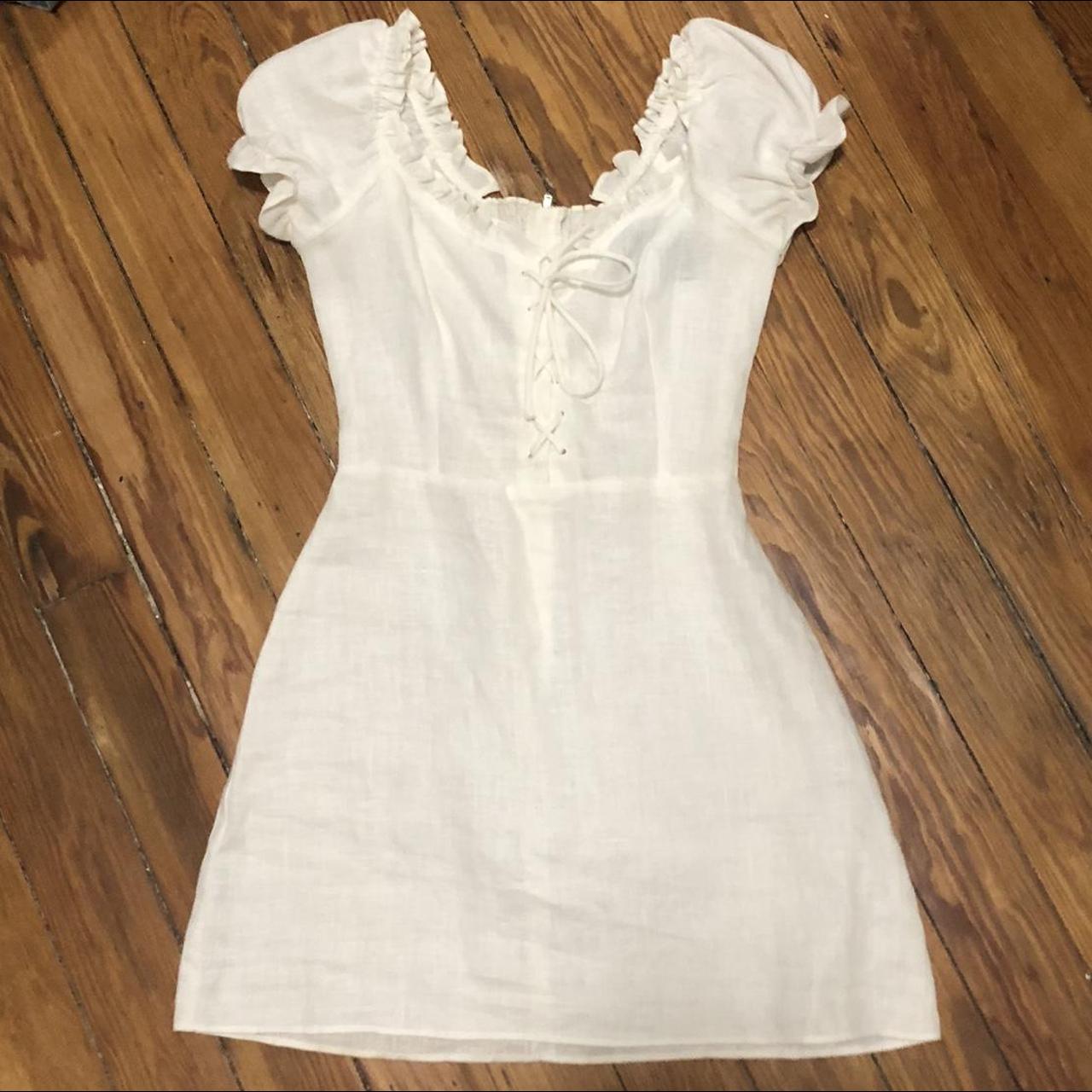 Reformation Klara Dress In White Good Condition But Depop