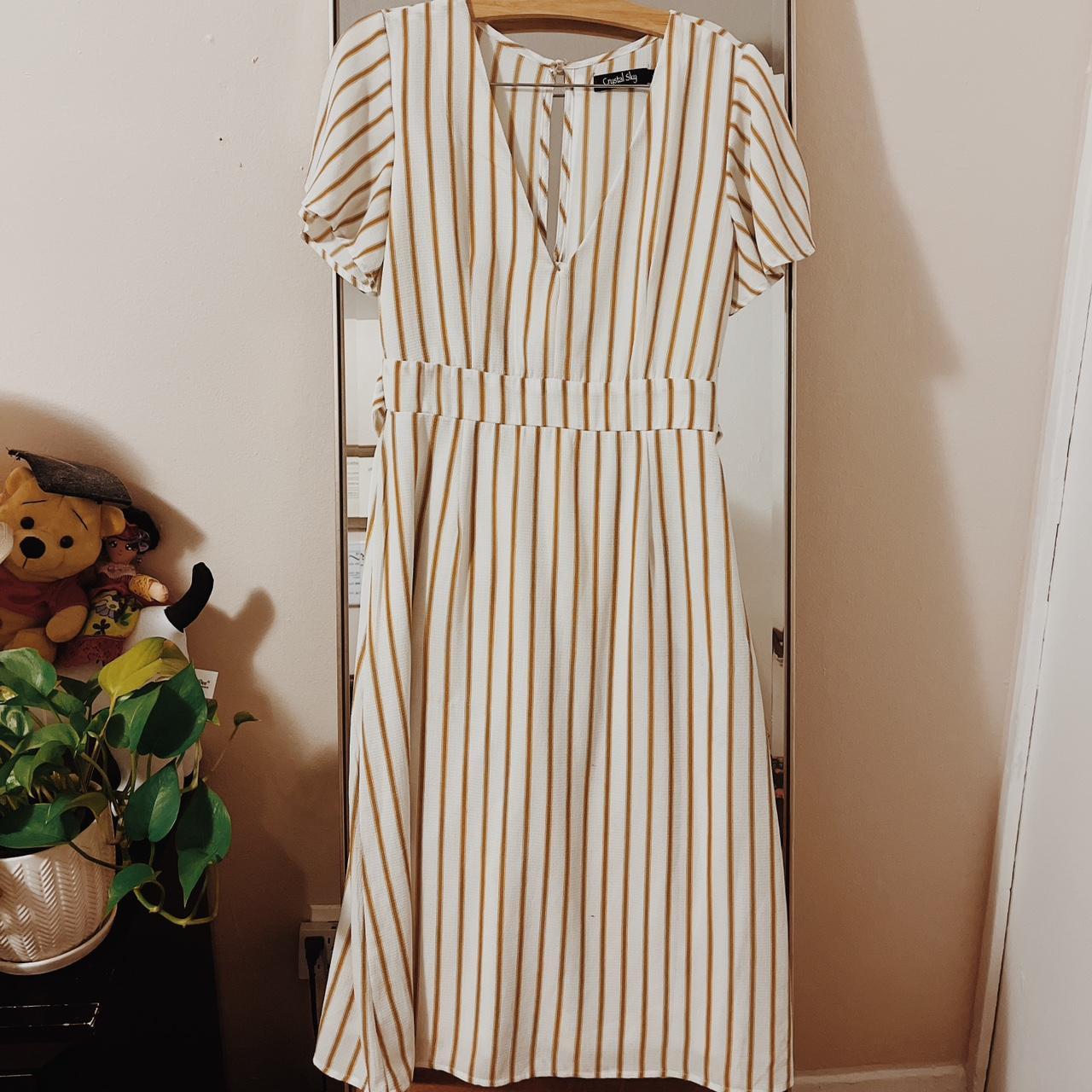Marshall Women's Yellow and White Dress