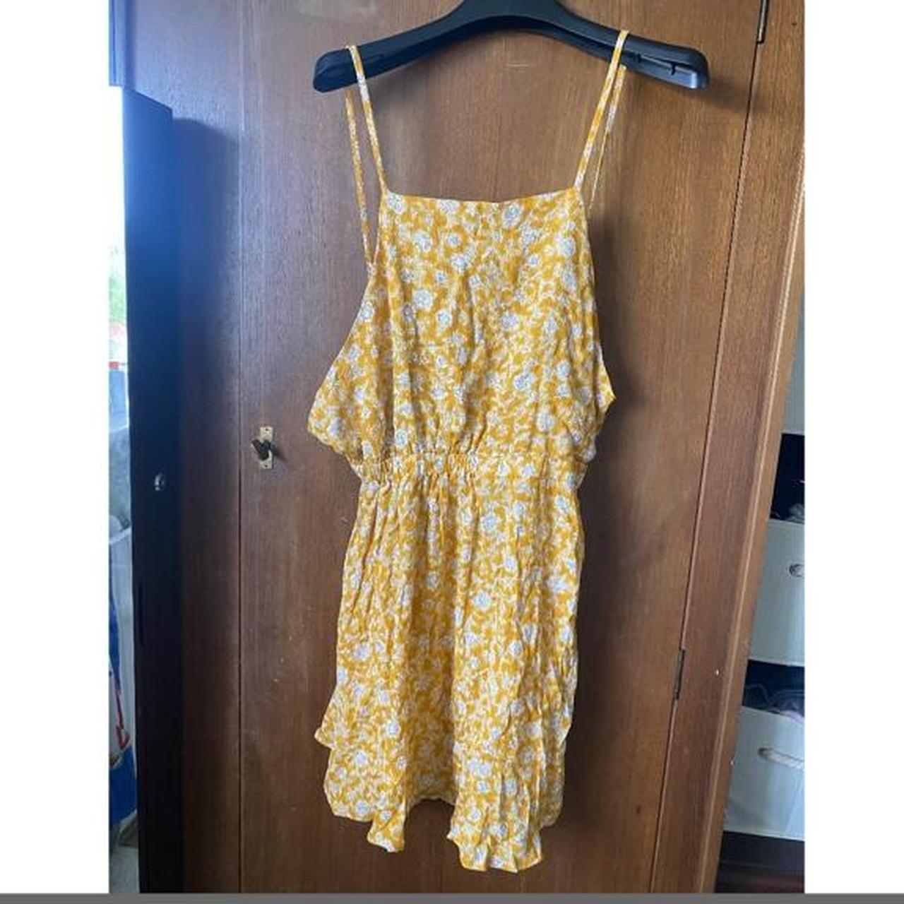 Cotton On Dress Yellow With Low Back So Gorgeous Depop 9904