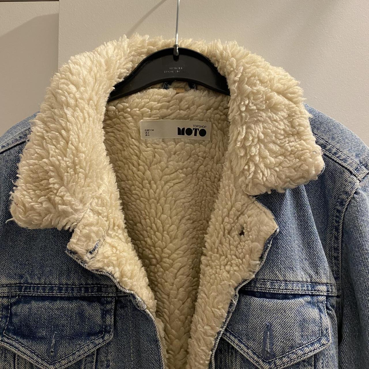denim jacket with fur lining In good... Depop