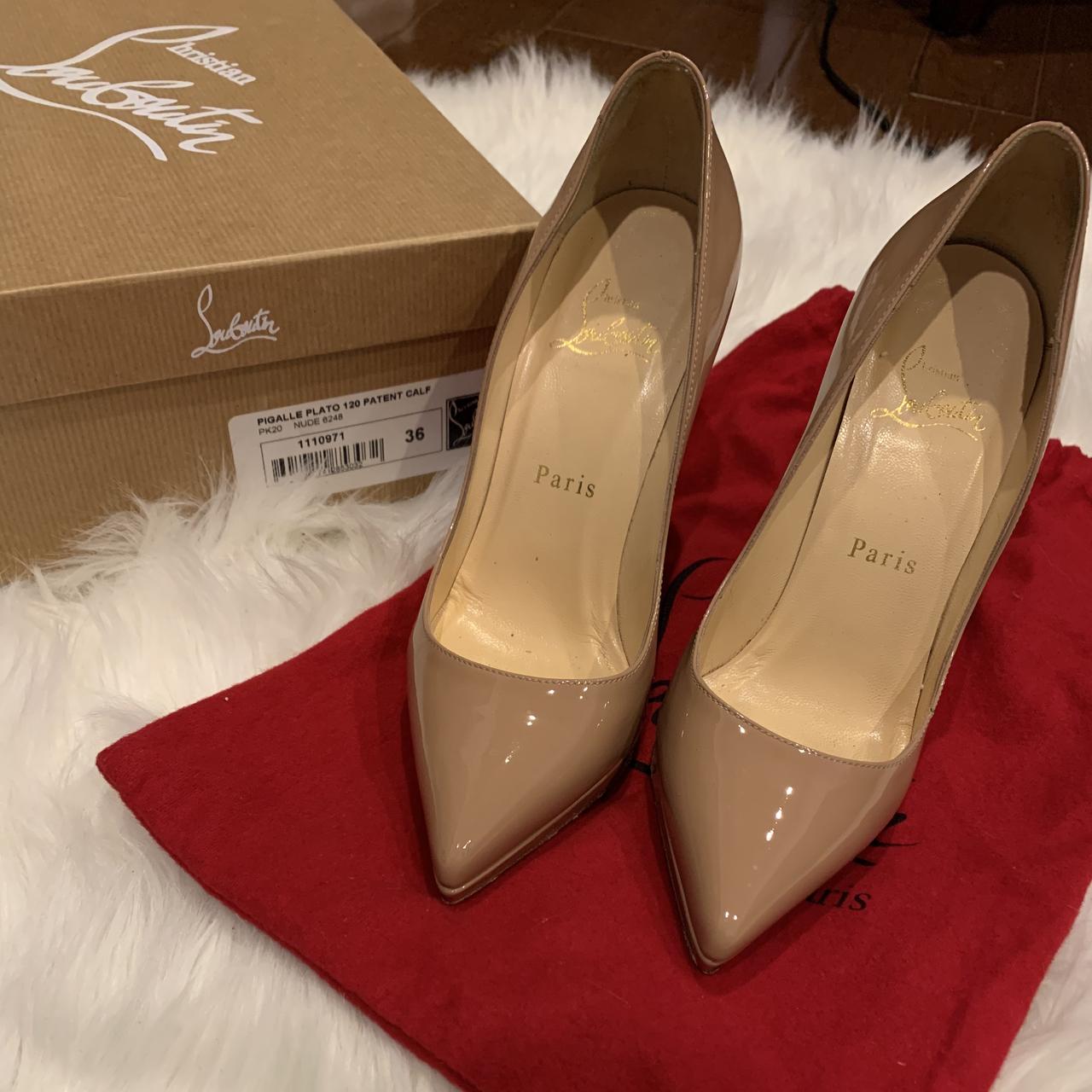 Christian Louboutin, Shoes, Pig Aloe Plato 0 Christian Louboutin 35 12  Color Nude Used Once