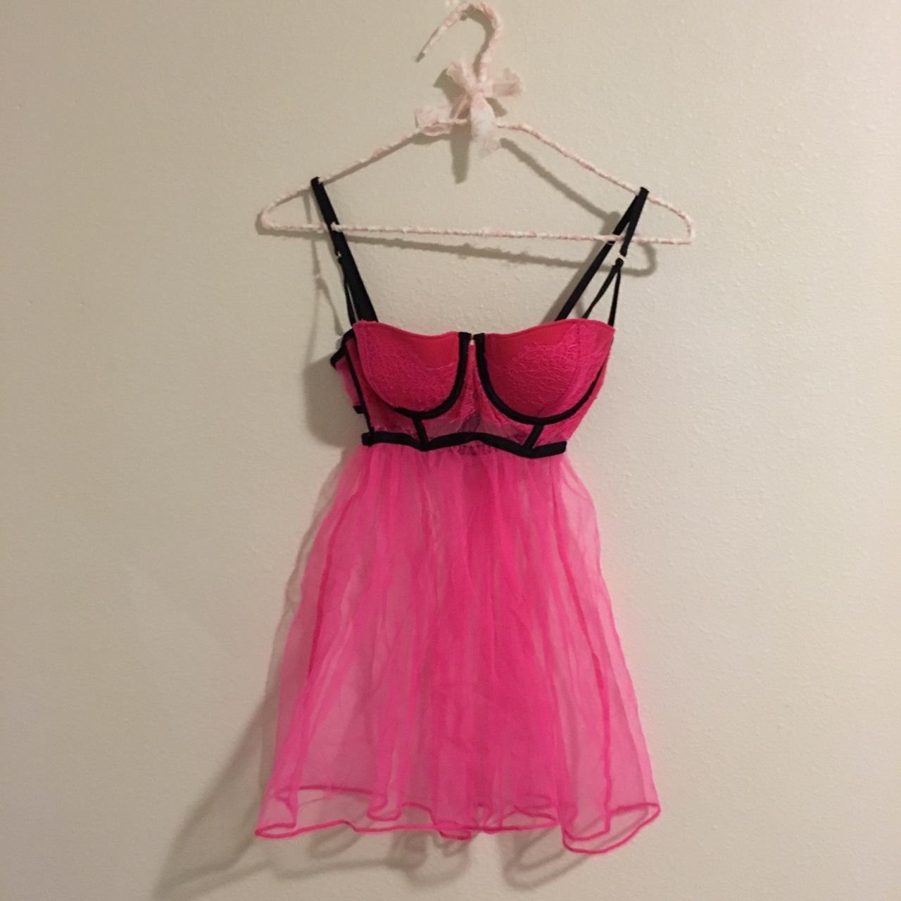 🌸 Victoria's Secret babydoll set 🌸, - NWT, - hot pink