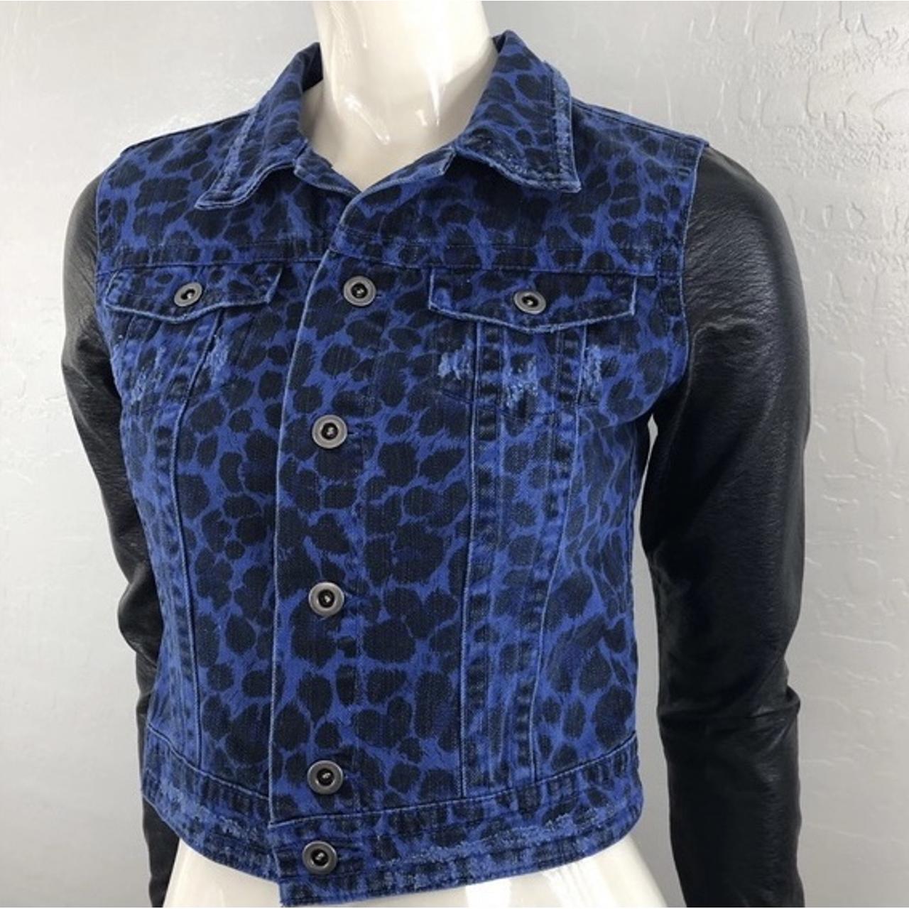H&m Leopard Denim Jacket ISO H&M Divided Blue Cheetah/leopard