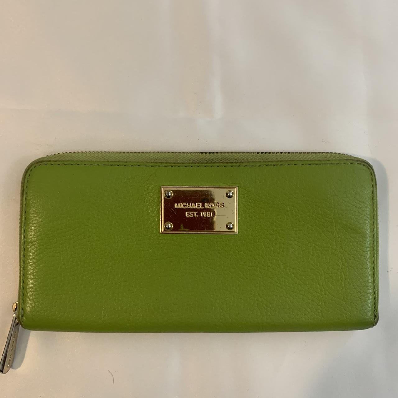 Lime green michael clearance kors wallet