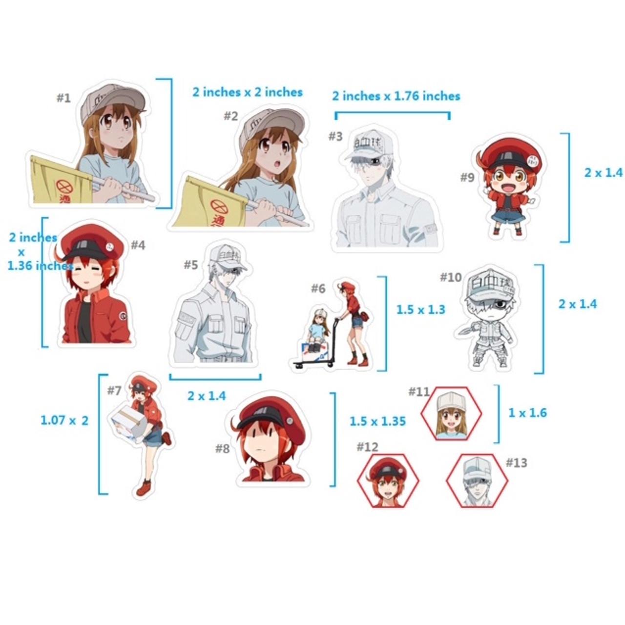 Cells at Workhataraku Saibou Sticker Set Waterproof 