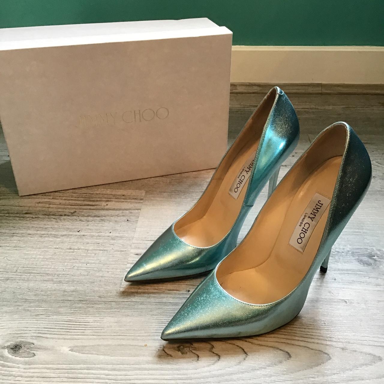 Gorgeous iridescent Jimmy Choo high heels. UK size... - Depop