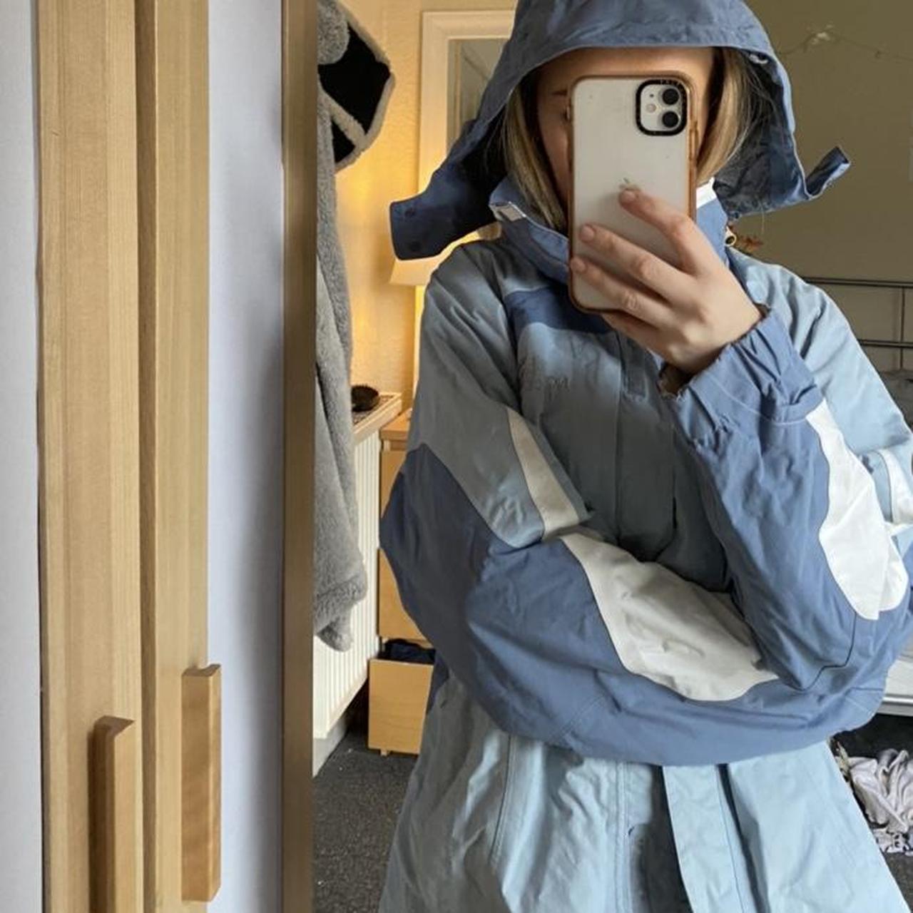 THE NORTH FACE waterproof jacket Cute blue colour... - Depop