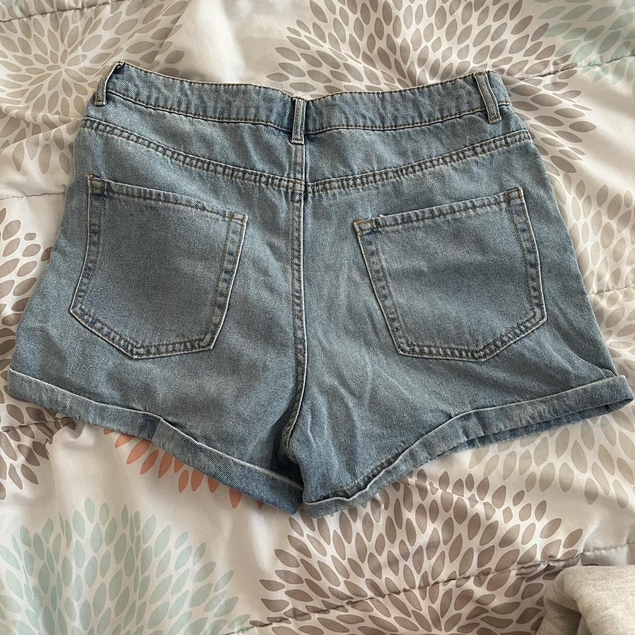 Cuffed Denim Jean Shorts Only Worn Once Depop