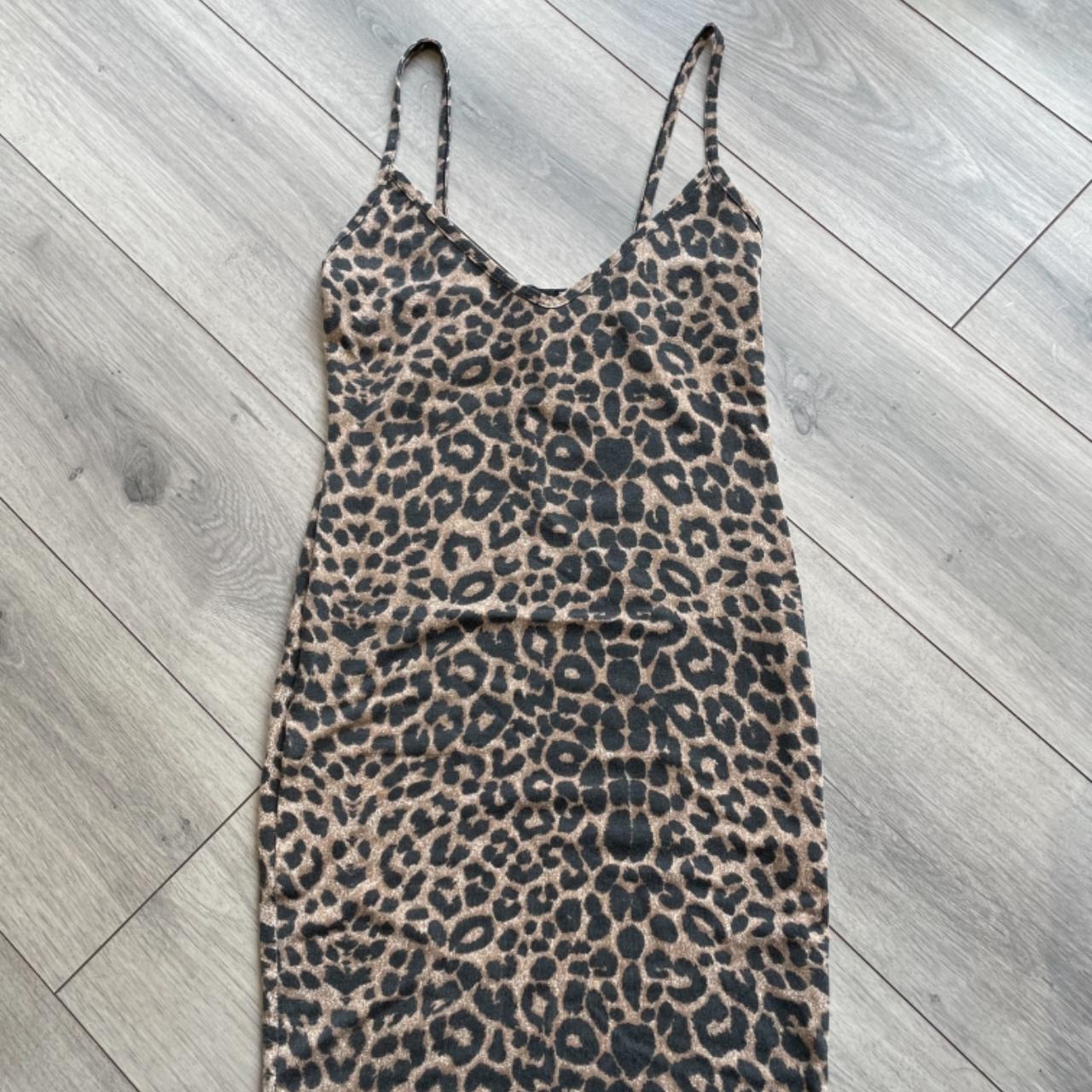 Pretty little thing Leopard mini dress. Never worn... - Depop