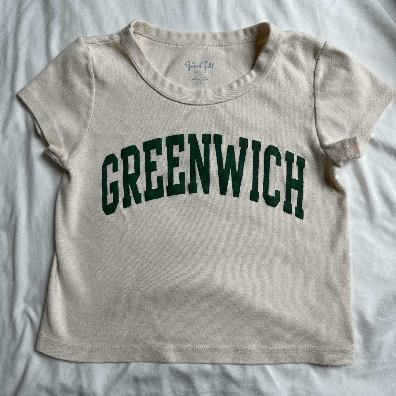 Brandy Melville Greenwich baby tee worn but no... Depop