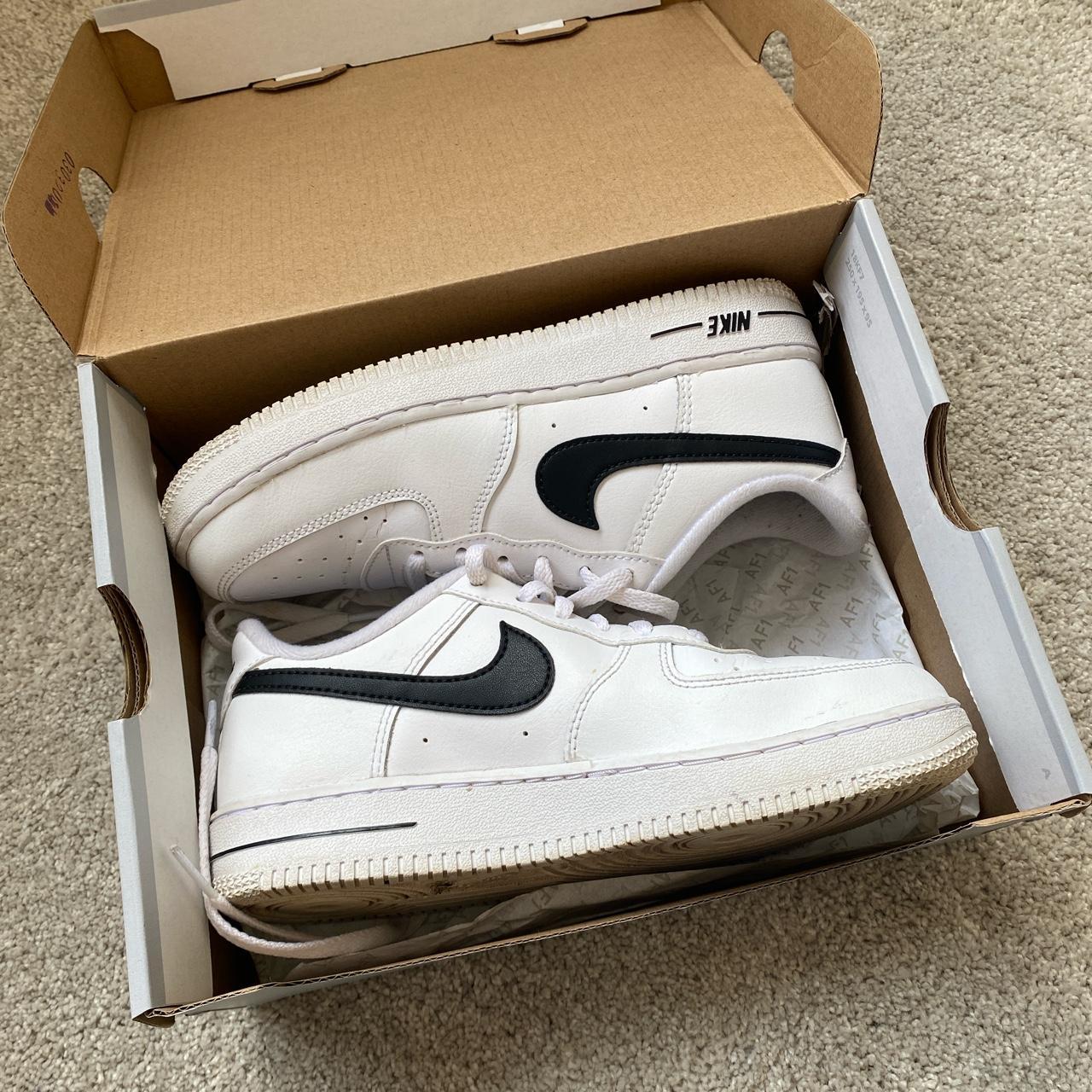 Womens air force 1 white with hot sale black swoosh