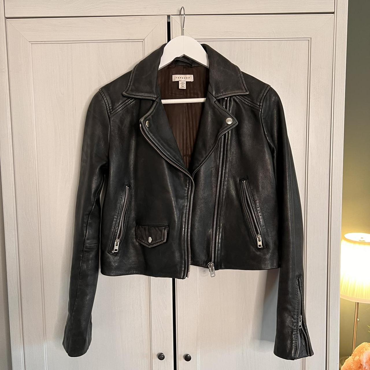 Topshop real leather jacket RRP £160 - Depop