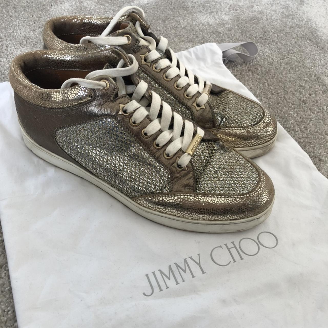 Jimmy choo best sale miami silver trainers