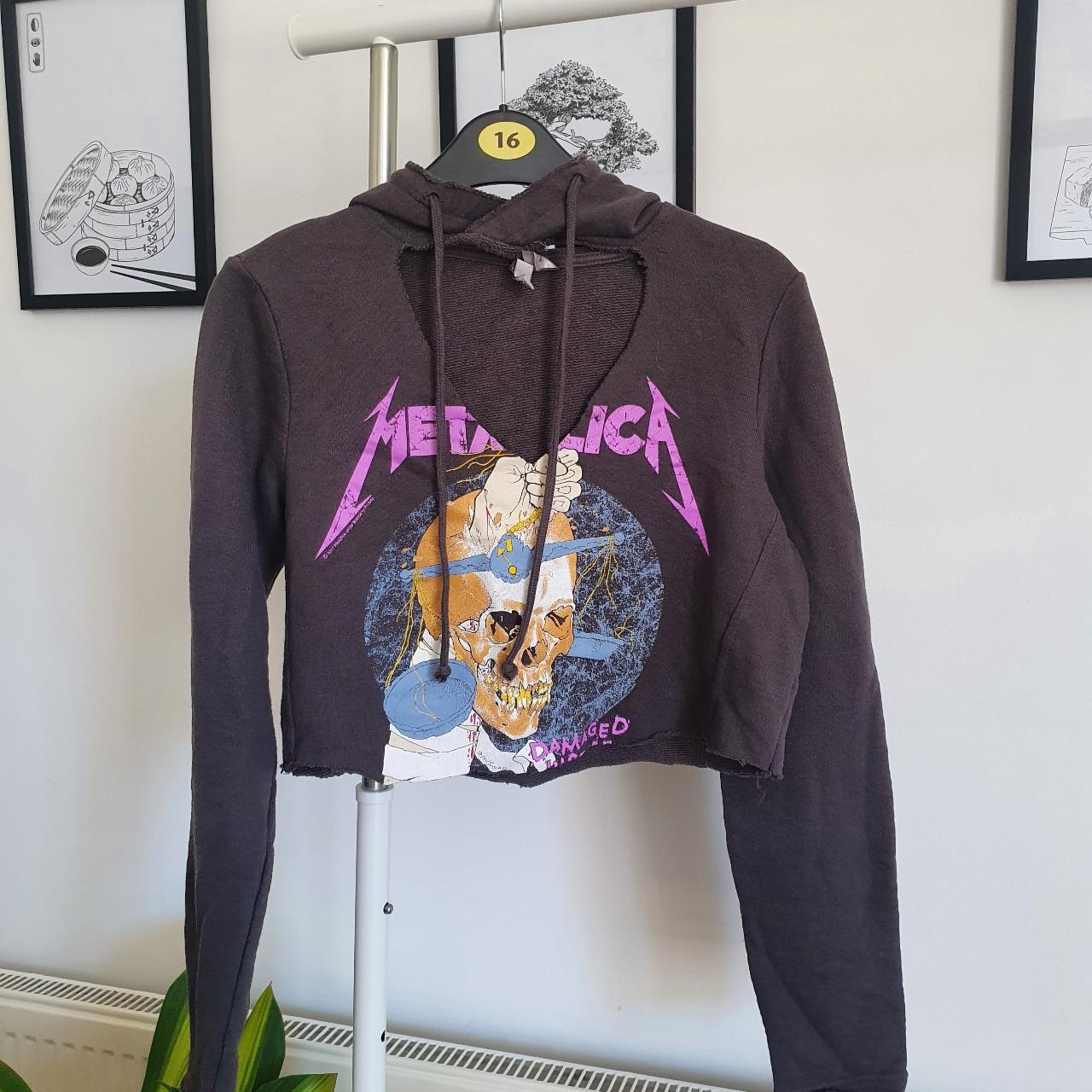 Reworked Metallica Hoodie from H M XS will fit 6 8 I Depop