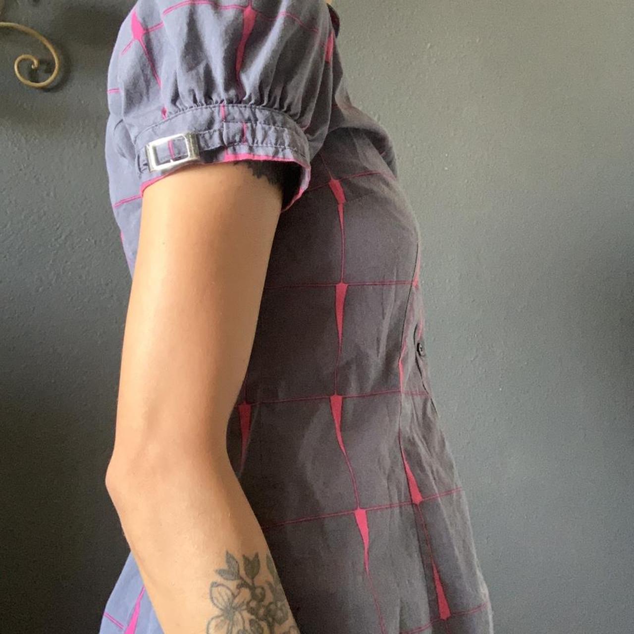 Express Women's Grey and Pink Blouse Depop