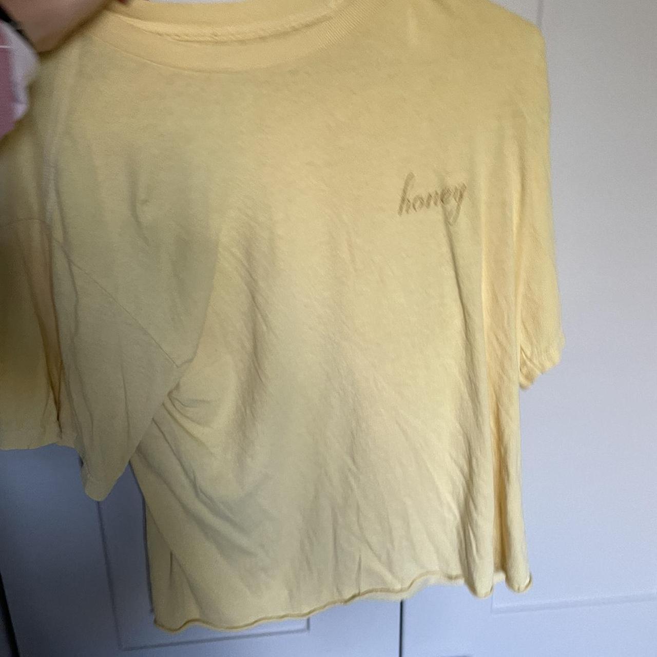 Brandy Melville Women's Yellow Tshirt Depop