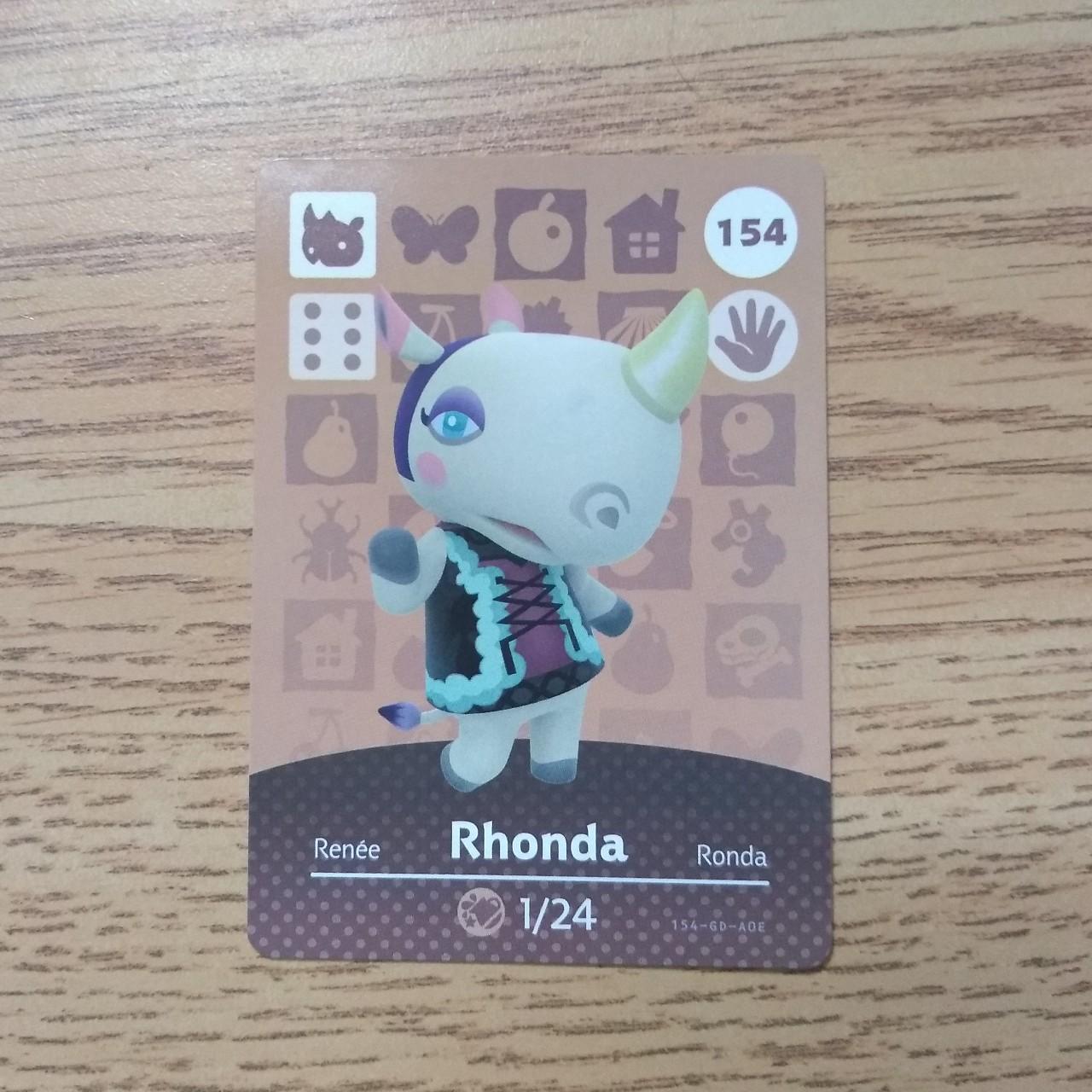 Animal Crossing Amiibo Card Rhonda #154 PLEASE READ... - Depop