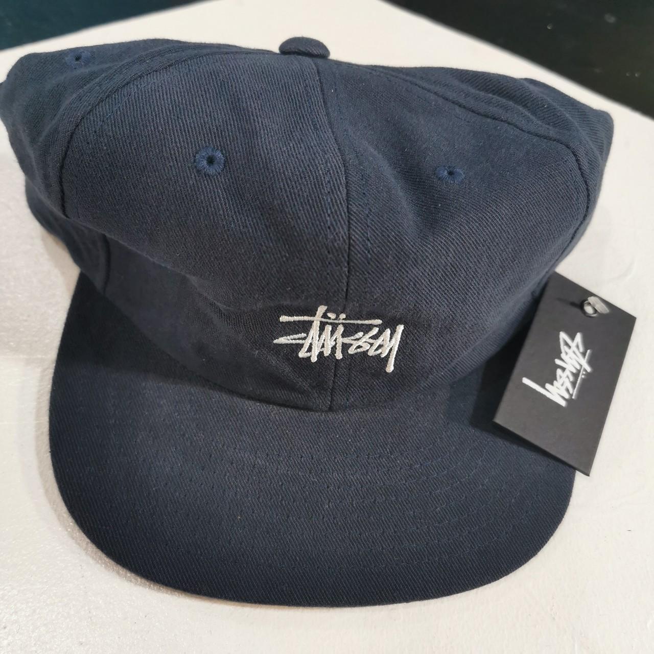 Stussy Smooth Stock Twill Cap Navy Deadstock BNWT - Depop