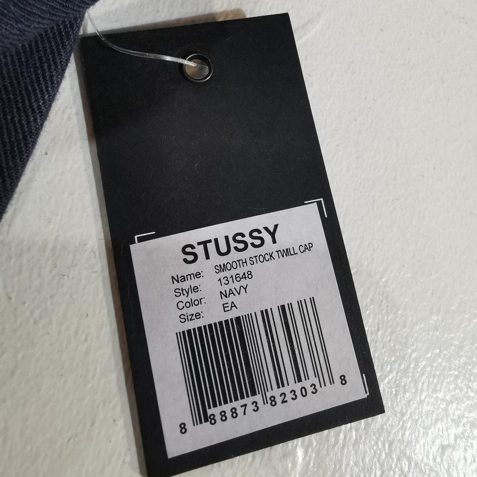 Stussy Smooth Stock Twill Cap Navy Deadstock BNWT - Depop