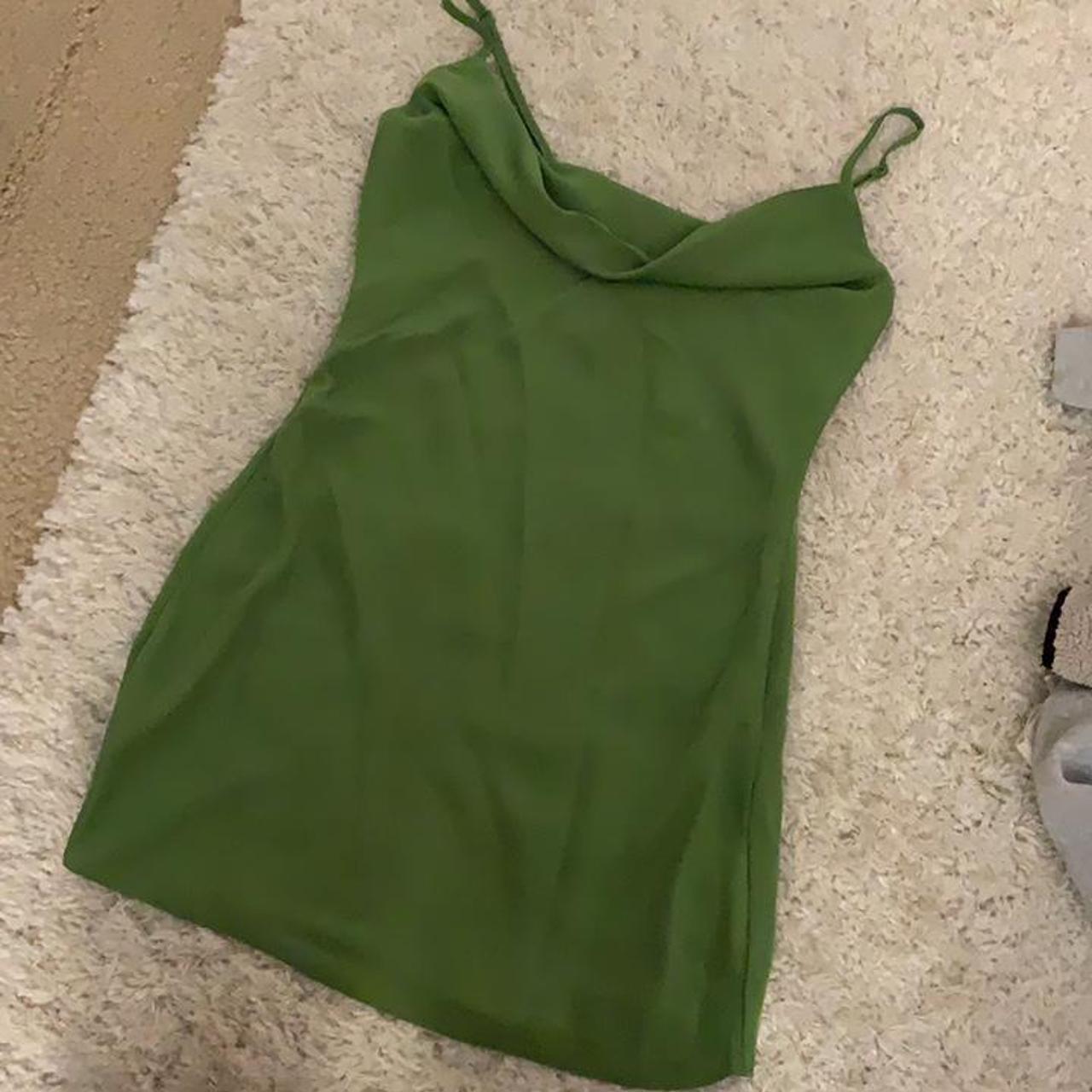 Nasty Gal Women's Green Dress Depop