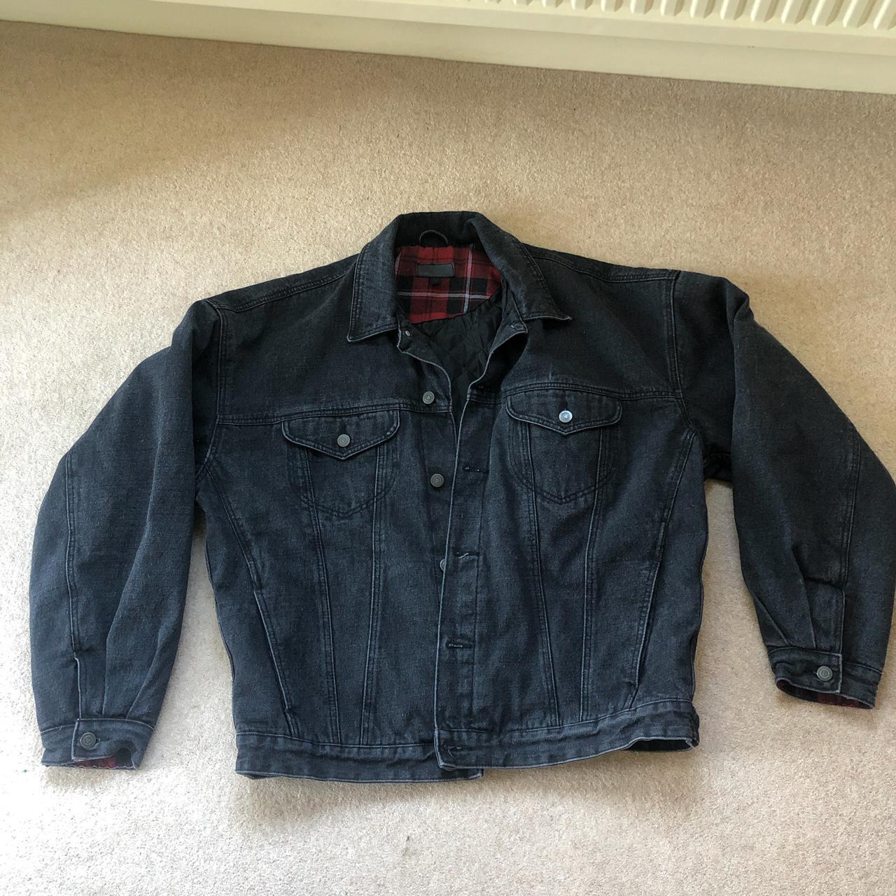 heavy black denim jacket