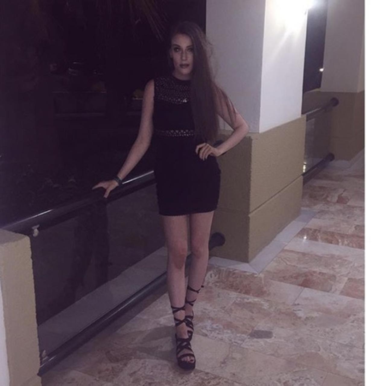 River island black cornelli crochet dress Size