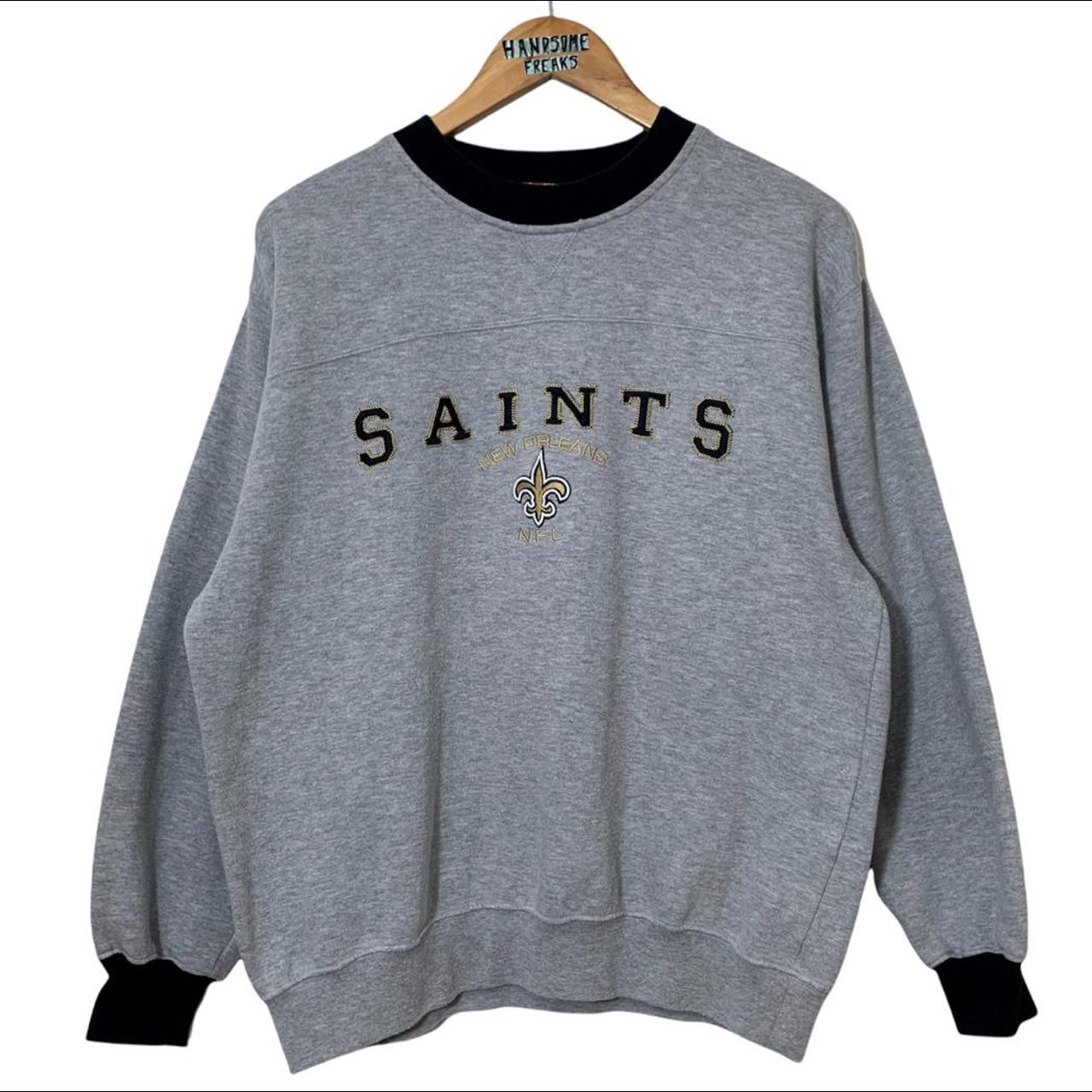 00’s NFL New Orleans Saints Sweatshirt- Grey &... - Depop