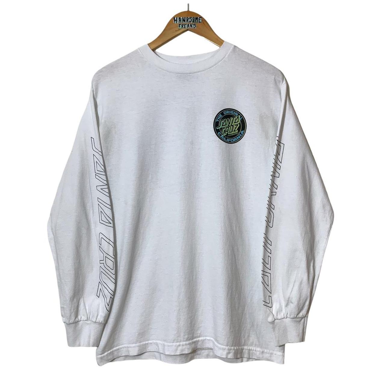 00’s Santa Cruz Long Sleeve T-shirt- White 100%... - Depop