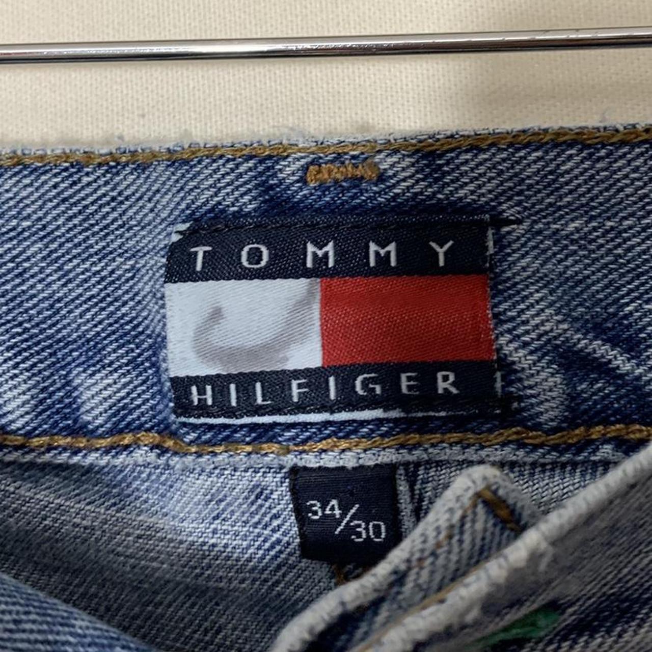 Y2K Tommy Hilfiger Cargo Jeans - Light Blue 100%... - Depop