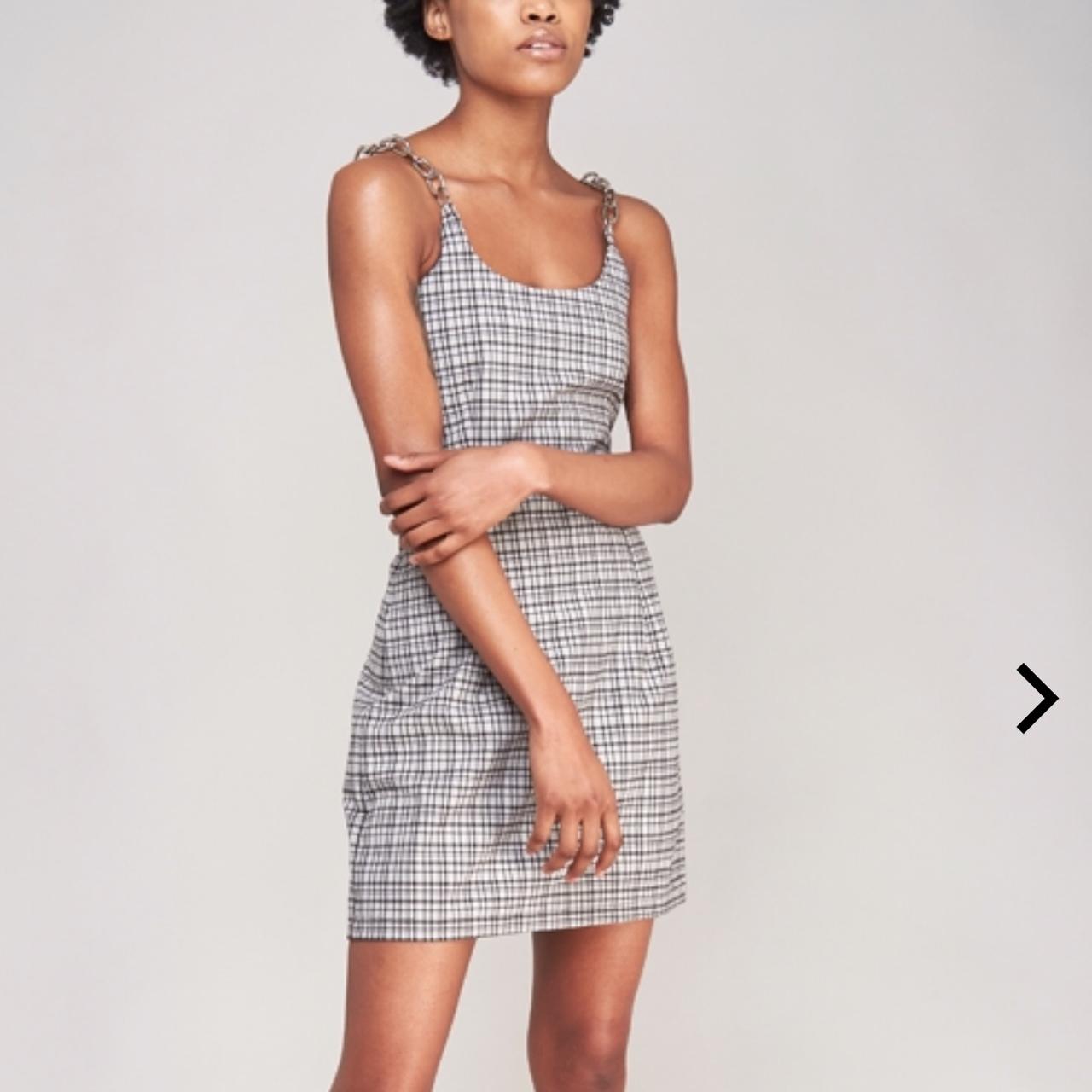 Grey check mini dress best sale