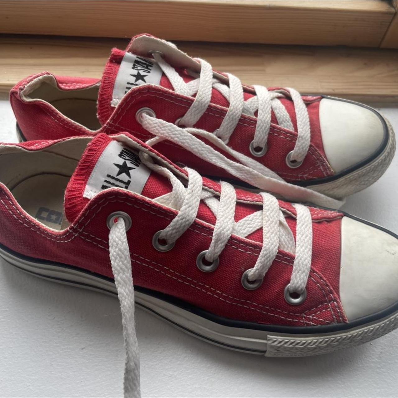 faded red converse