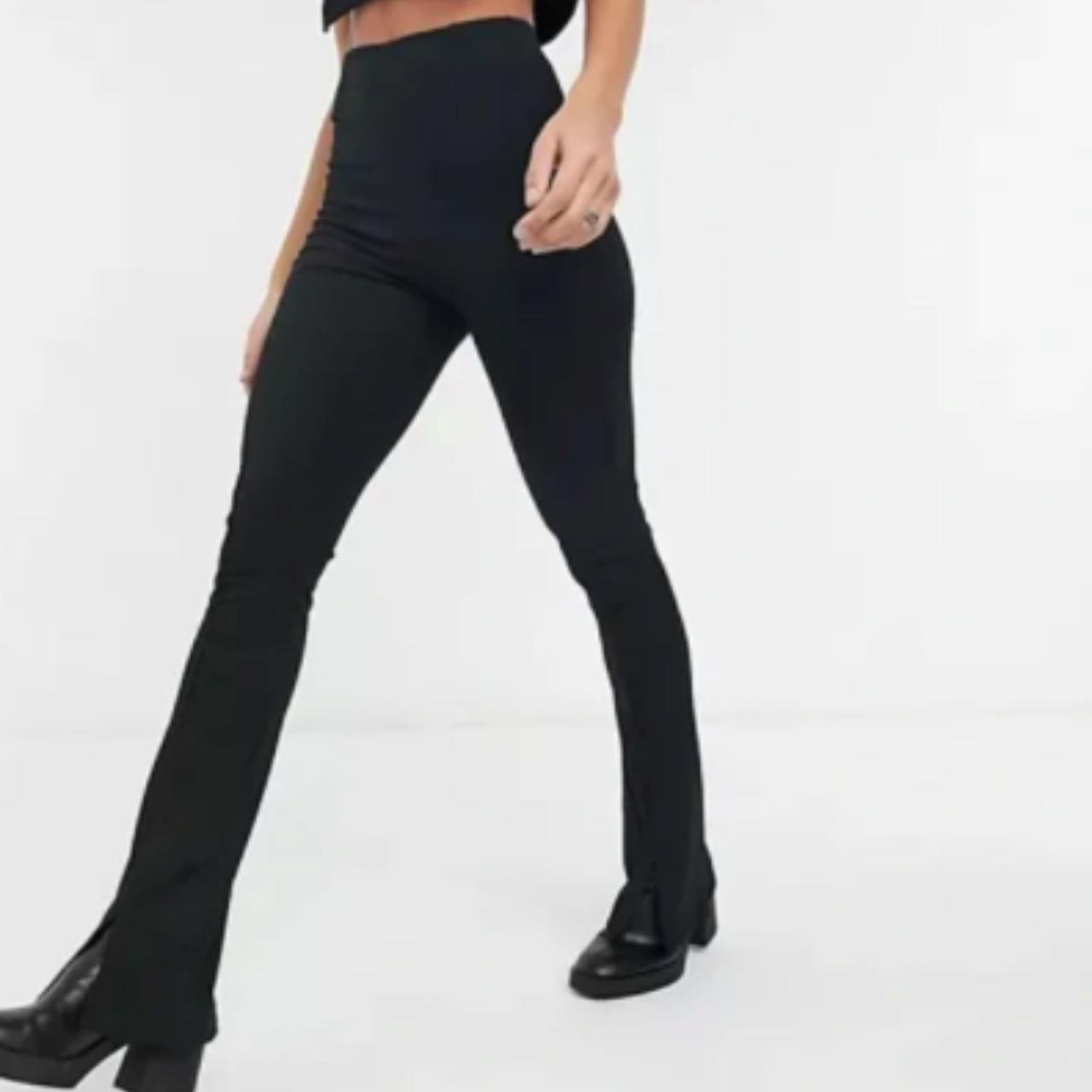 Split Hem Flared Leggings Topshop Topshop Faux Leather Flared