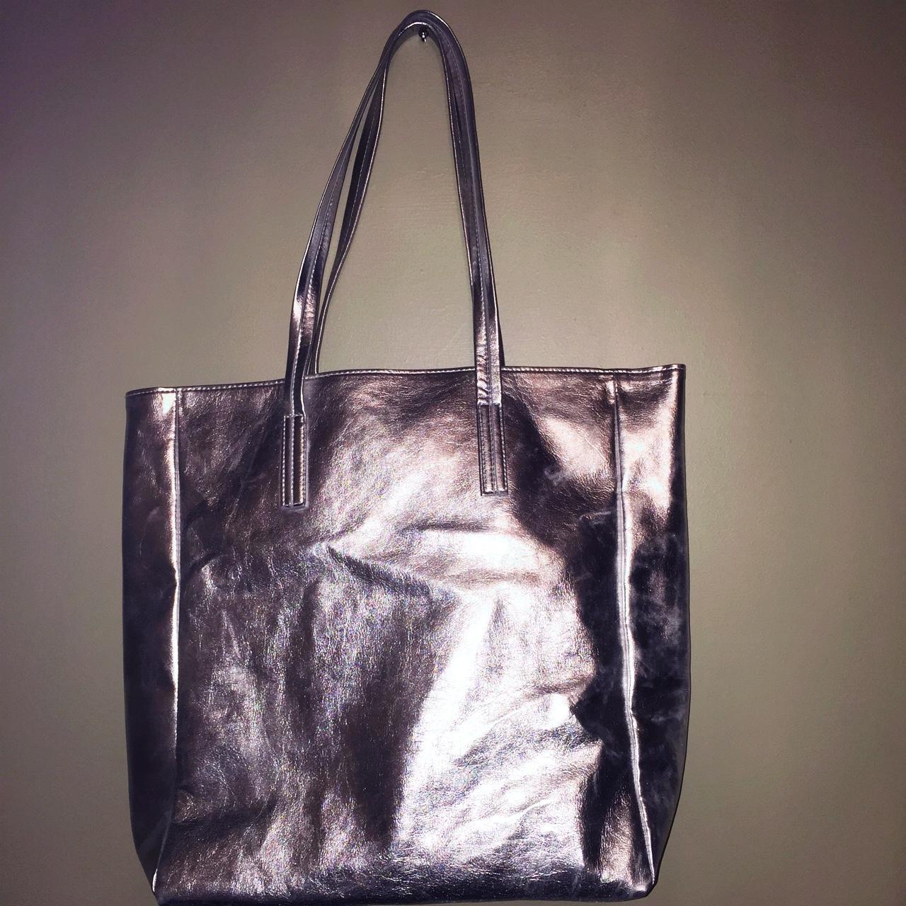 H&M Silver shopper bag, very Depop