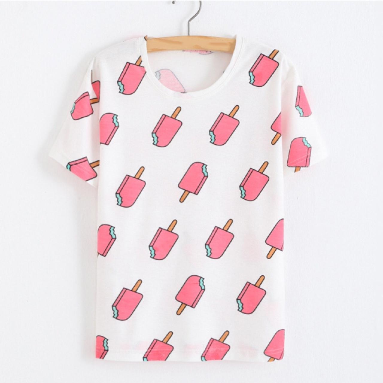 Cute red Popsicle t shirt! Only one size. | Brand... - Depop