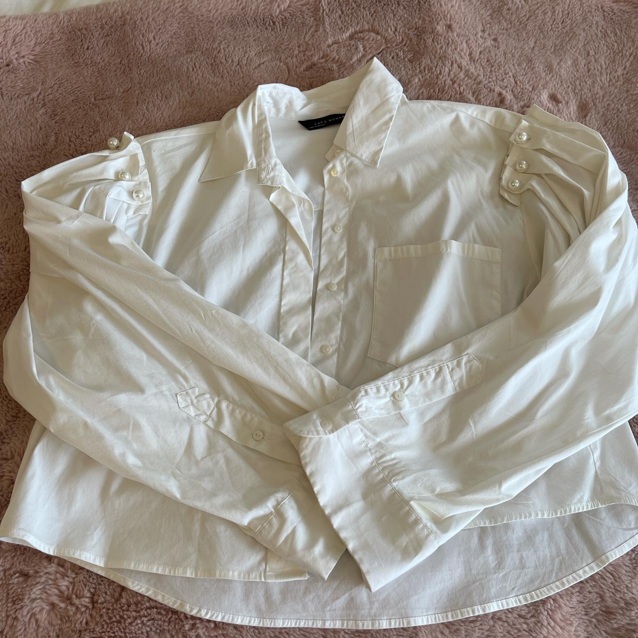 Zara Women's White Shirt | Depop