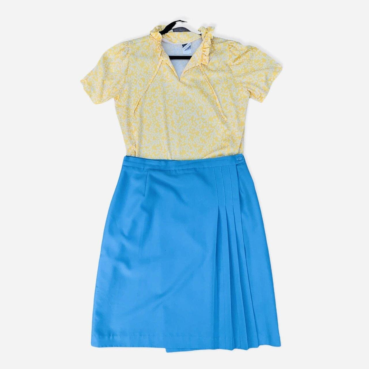 Product Image 1 - Blue Pleated Skirt

Knee Length- below