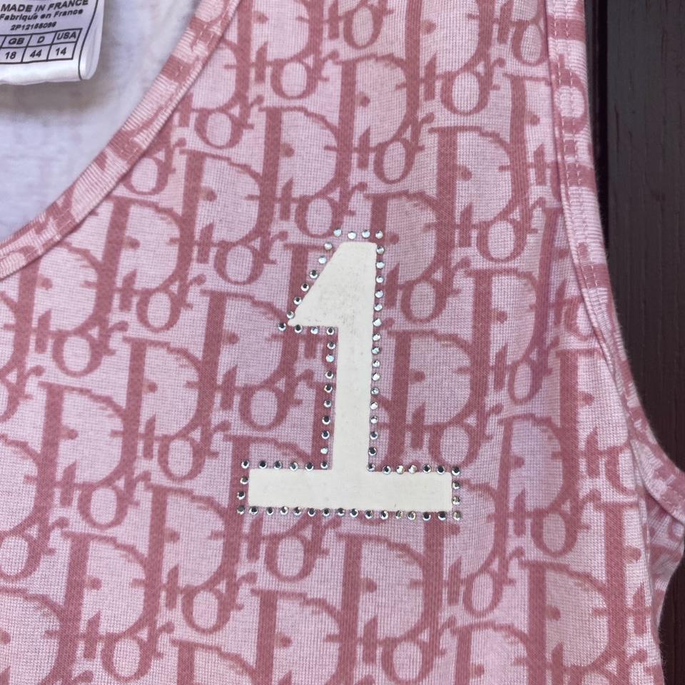 Vintage Christian Dior pink monogram logo pattern - Depop