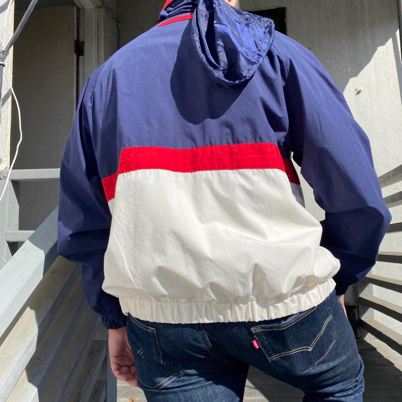 Blue white red on sale windbreaker