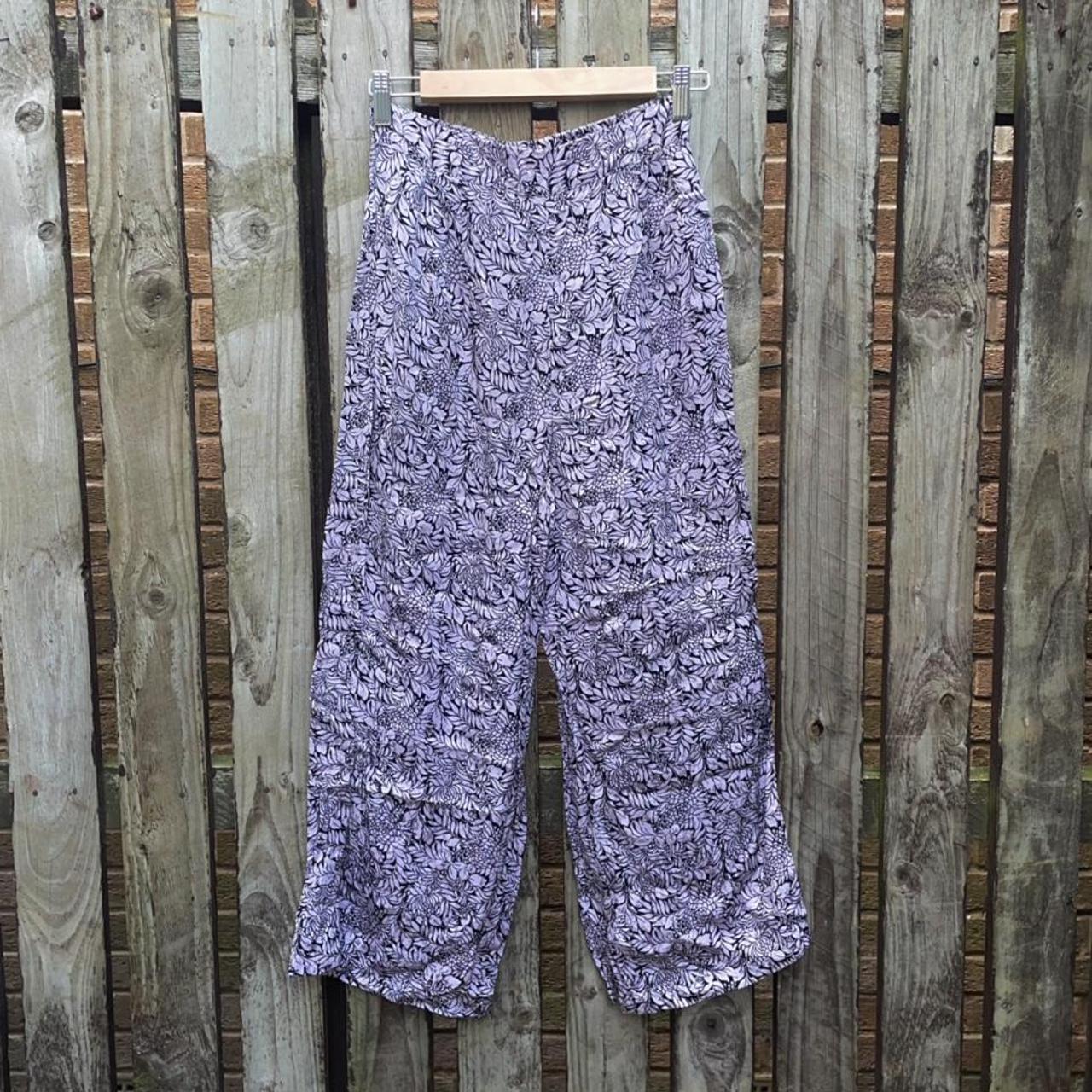 ZARA WOMENS VELVET BLUE Purple TROUSERS WIDE-LEG SMALL UK 8 W 27” NEW | eBay