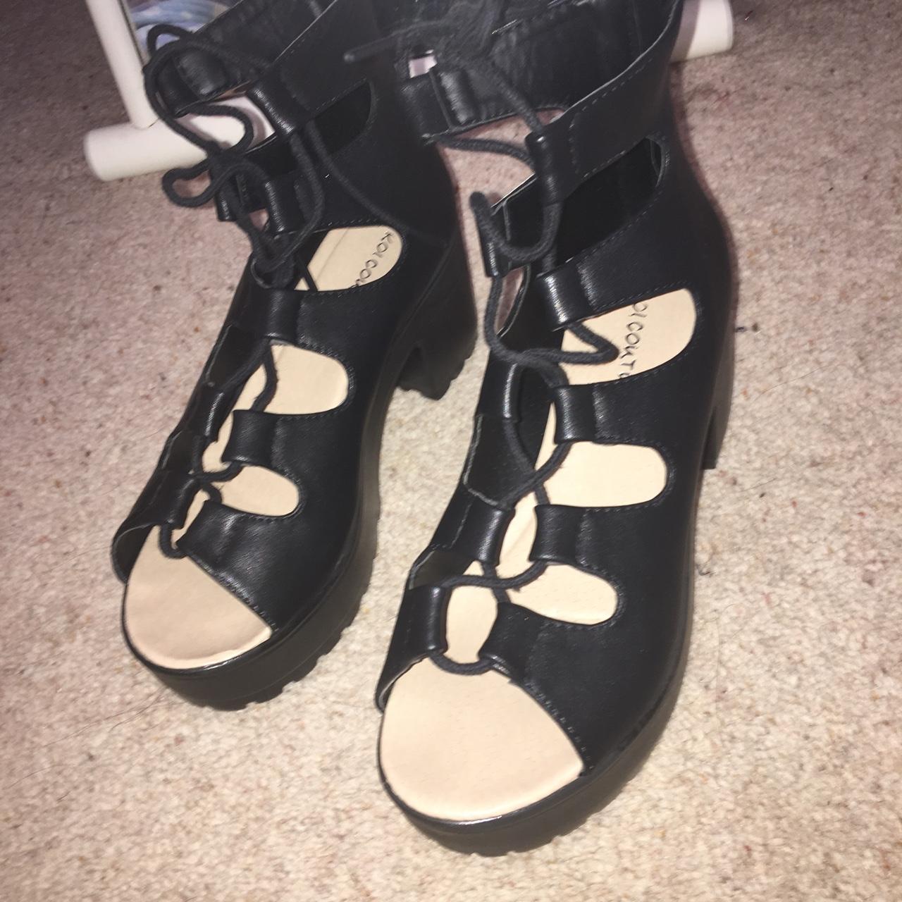 Boohoo open hot sale toe boots