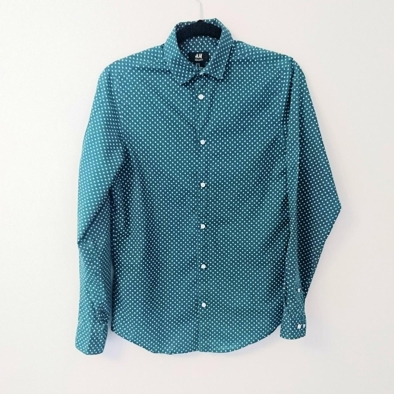 H&m mens clearance polka dot shirt