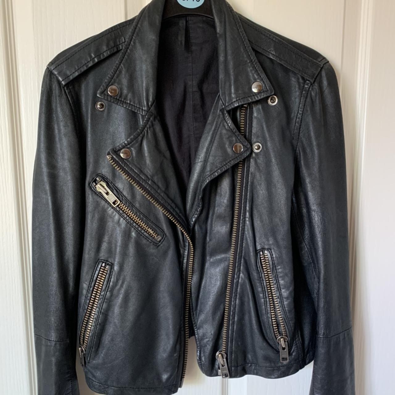 Topshop Black Faux Leather Jacket *FREE... - Depop