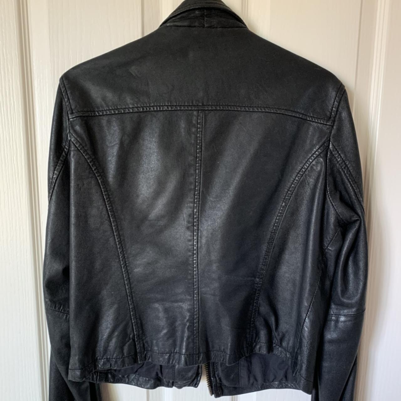 Topshop Black Faux Leather Jacket *FREE... - Depop