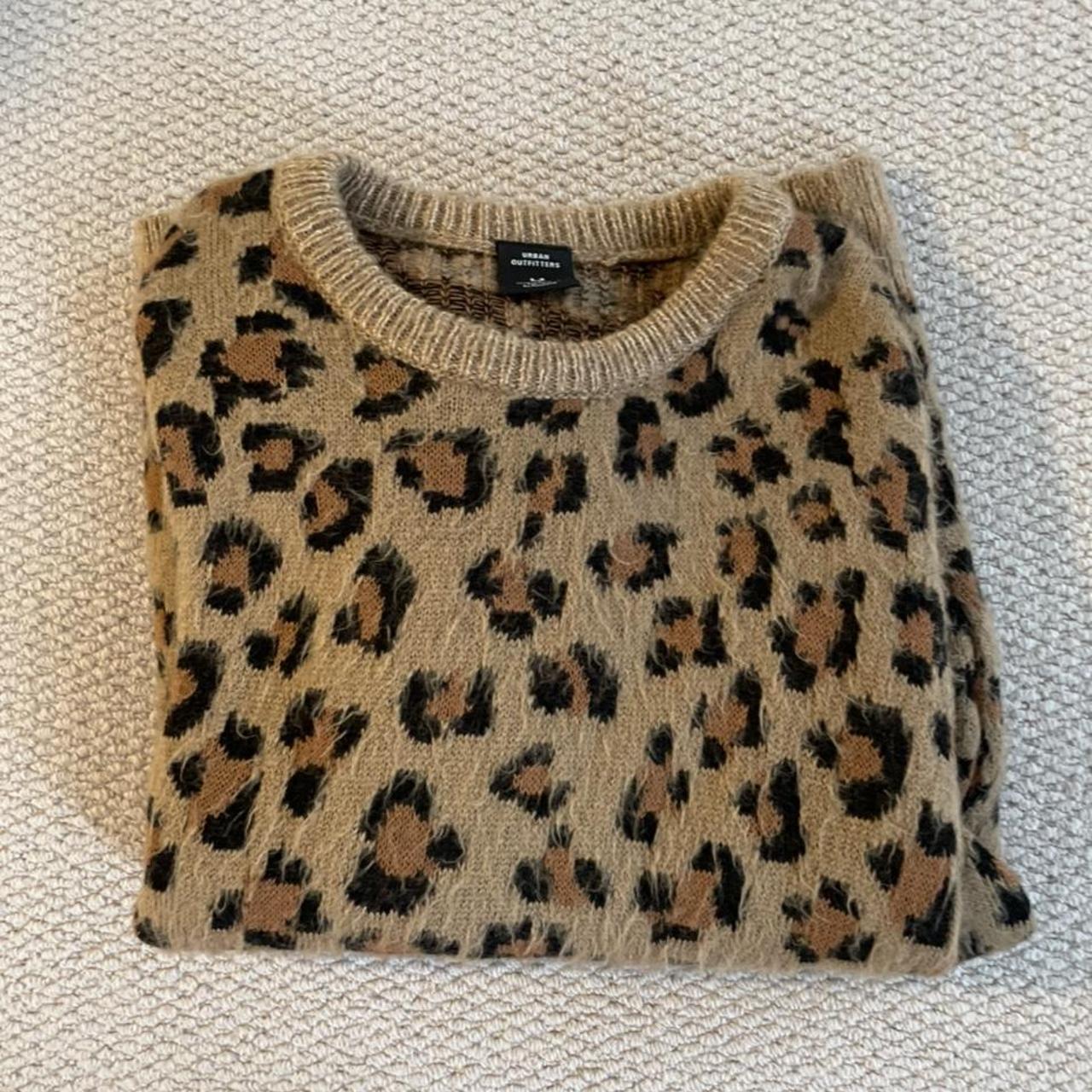 Leopard Print Sweater • Extra soft with smiley... - Depop