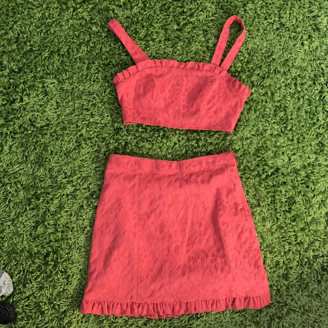 Free People Two Piece Set Skirt And Bustier Top In Depop 0894