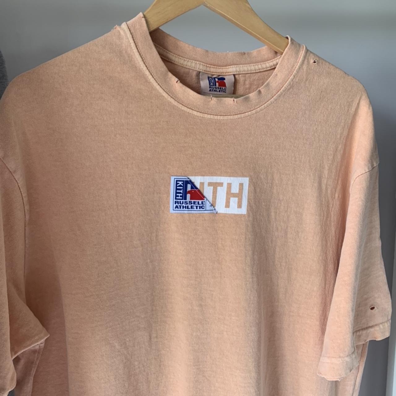 Kith x Russell Athletic t-shirt in salmon pink. Worn...