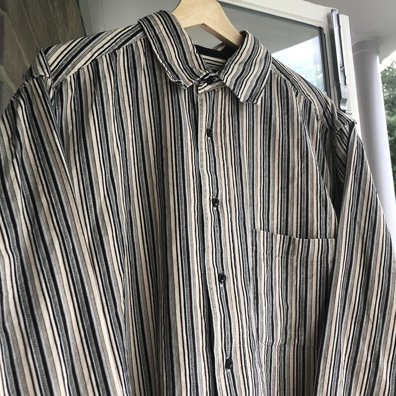 Mens vintage stripe long sleeve shirt - amazing worn... - Depop