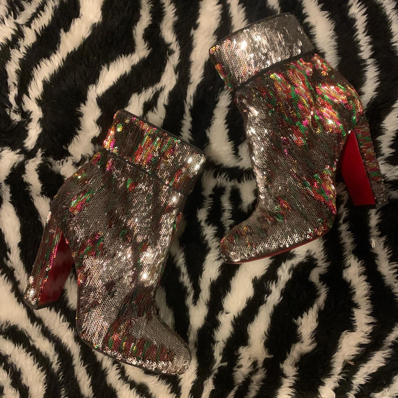 Christian louboutin sequin outlet boots